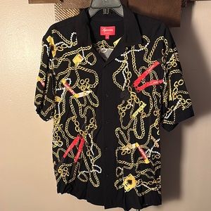 Supreme Chains Rayon Men button down shirt
